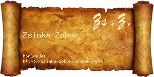 Zsinka Zobor névjegykártya